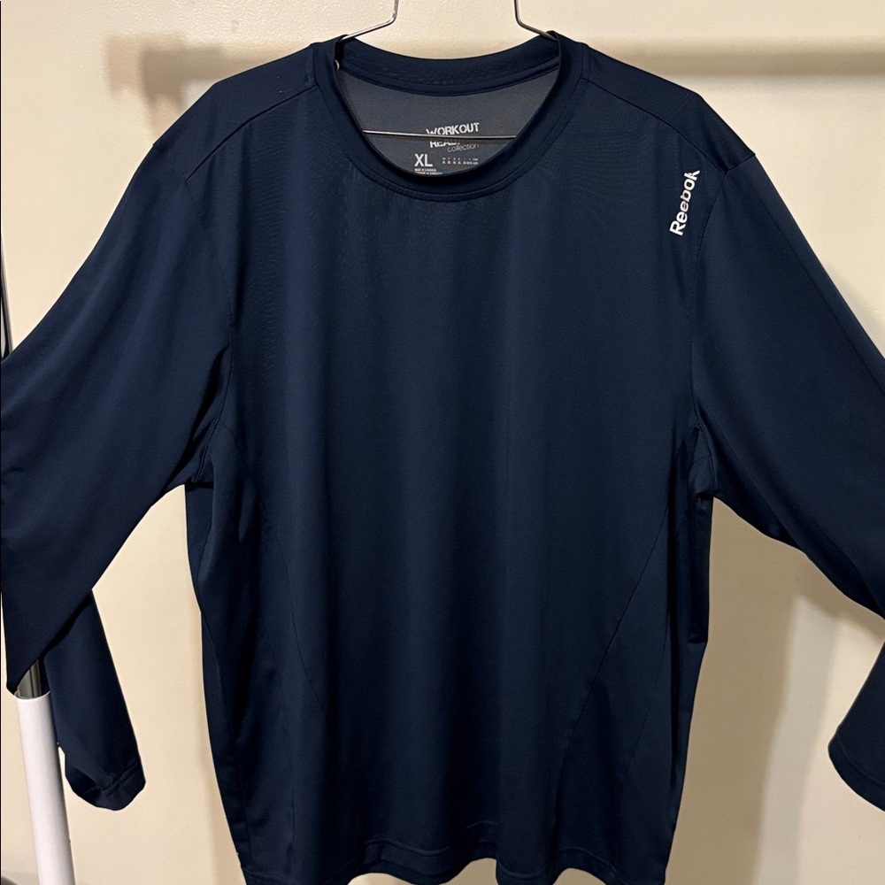 Reebok Dark Blue Performance Long Sleeve